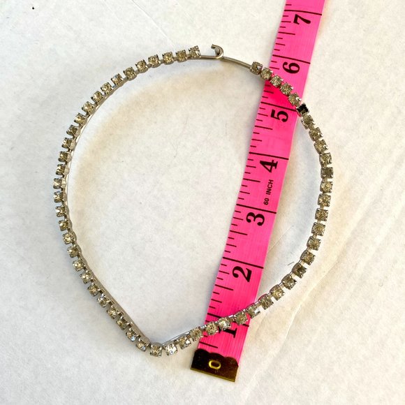 Vintage Rhinestone Choker Necklace - Picture 11 of 14